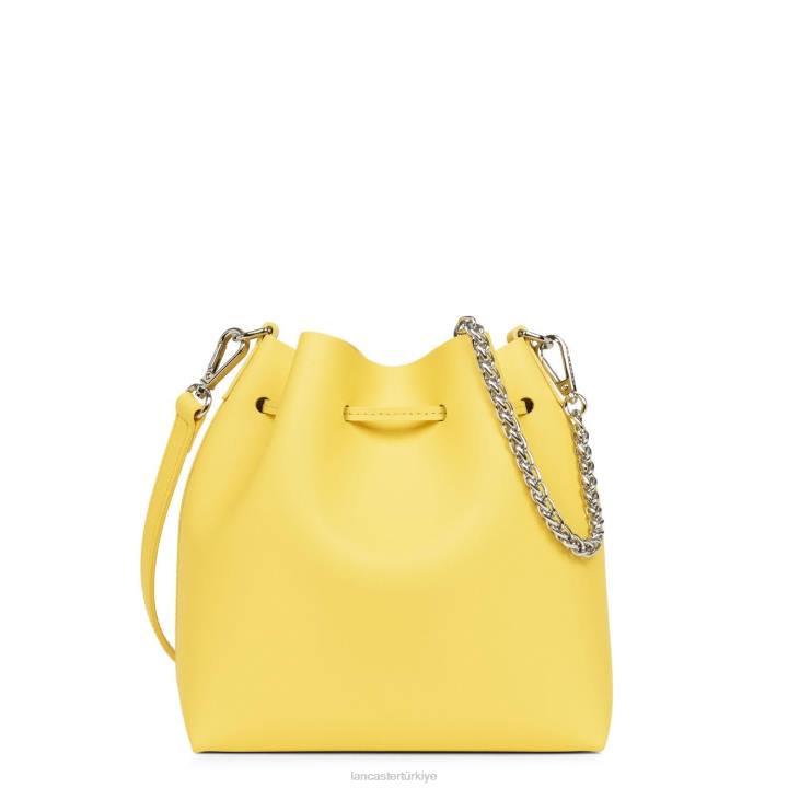 kadınlar küçük kova çantası pur & element city şampanyadaki poussin Lancaster Paris çanta H0LP520