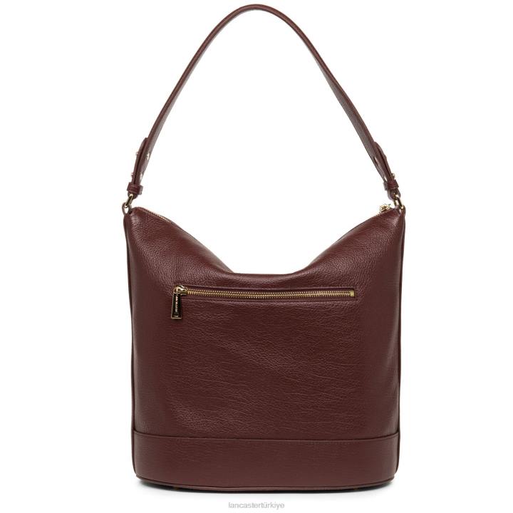 kadınlar kova çanta kumul gündelik bordo Lancaster Paris çanta H0LP3327