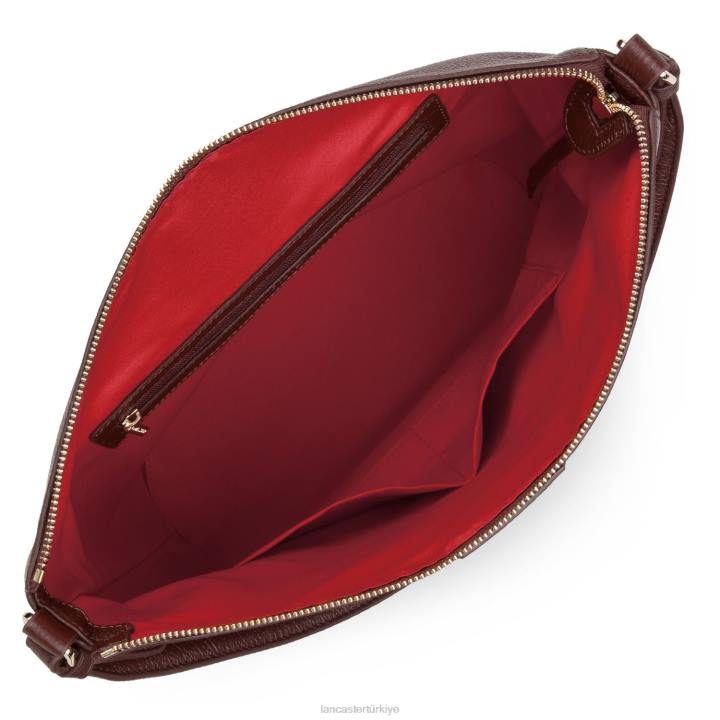 kadınlar kova çanta kumul gündelik bordo Lancaster Paris çanta H0LP3327