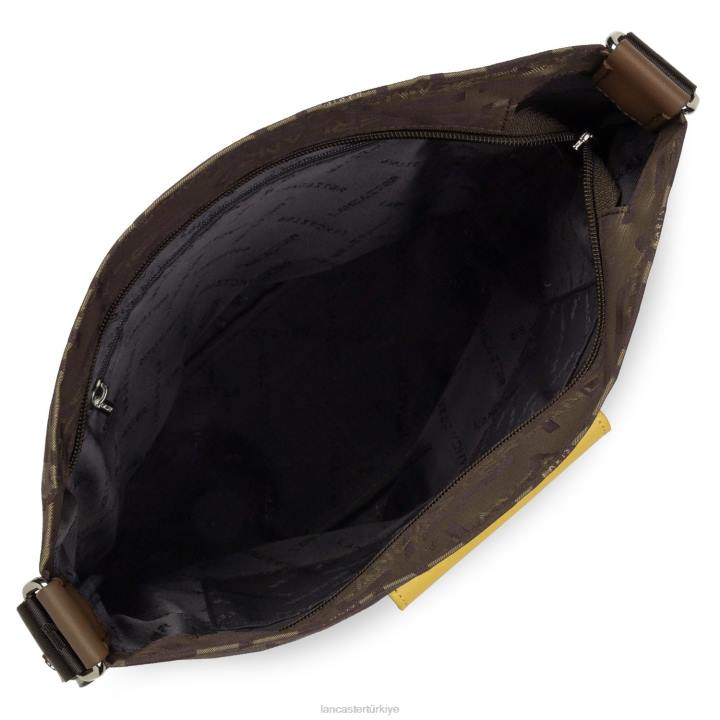 kadınlar kova çanta logosu kba Marron-Vison-Jaune Lancaster Paris çanta H0LP4232