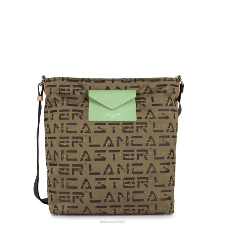 kadınlar kova çanta logosu kba marron-natürel-yeşim Lancaster Paris çanta H0LP4231