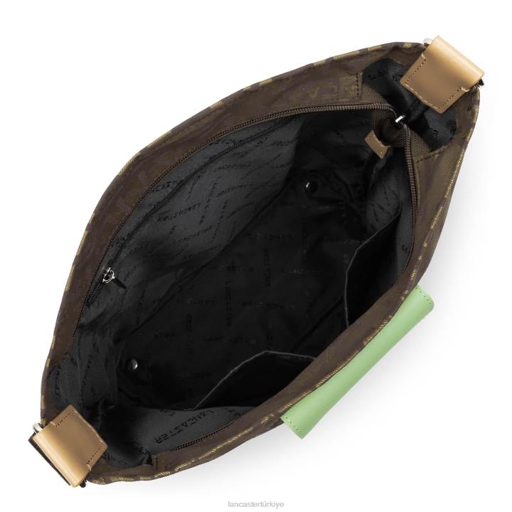 kadınlar kova çanta logosu kba marron-natürel-yeşim Lancaster Paris çanta H0LP4231