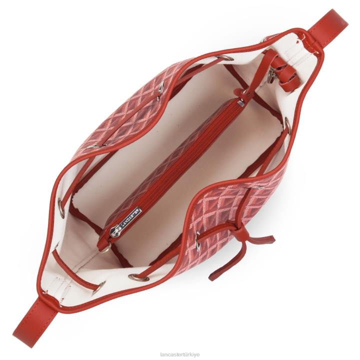 kadınlar kova çanta simgesi kırmızı Lancaster Paris çanta H0LP3864