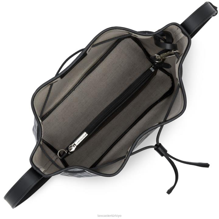 kadınlar kova çanta simgesi kara Lancaster Paris çanta H0LP3867