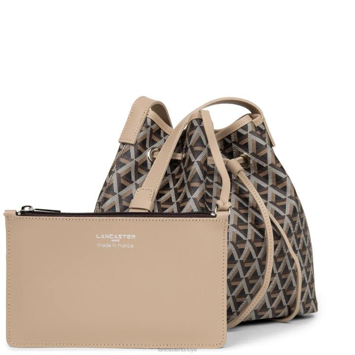kadınlar kova çanta simgesi kestane rengi çıplak Lancaster Paris çanta H0LP3868