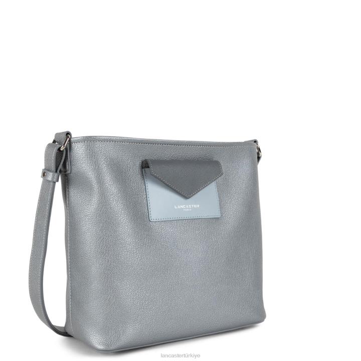 kadınlar kova çantası maya argent-bleu cendre-gris Lancaster Paris çanta H0LP3999