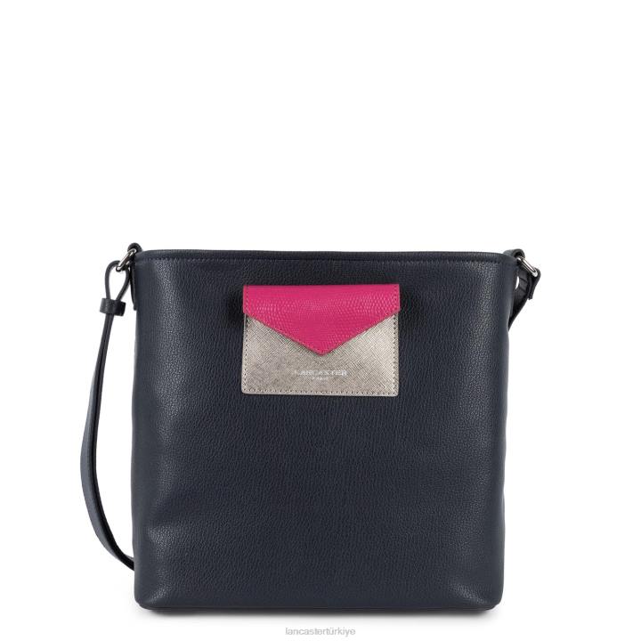 kadınlar kova çantası maya bleu fonce-gris argente-fuxia Lancaster Paris çanta H0LP4004