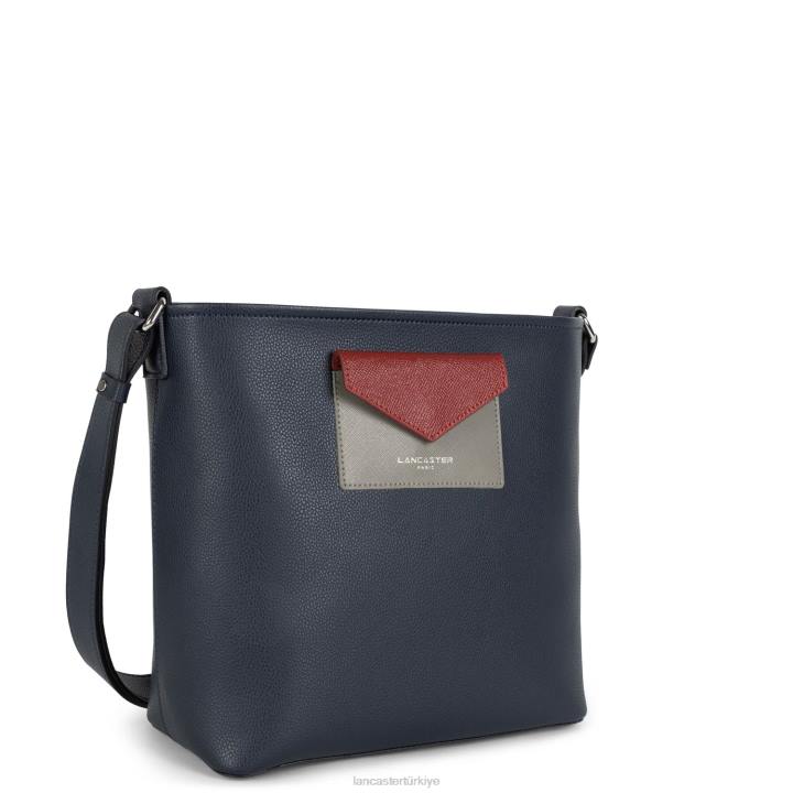 kadınlar kova çantası maya bleu fonce-gris chaud-carmin Lancaster Paris çanta H0LP3993