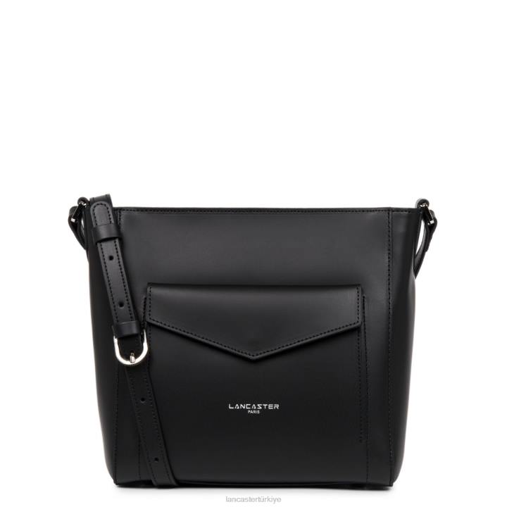 kadınlar kova çantası pürüzsüz kara Lancaster Paris çanta H0LP4275