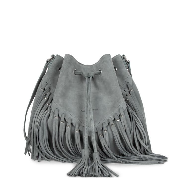 kadınlar kova çantası santa fe saçak Gris Lancaster Paris çanta H0LP3702