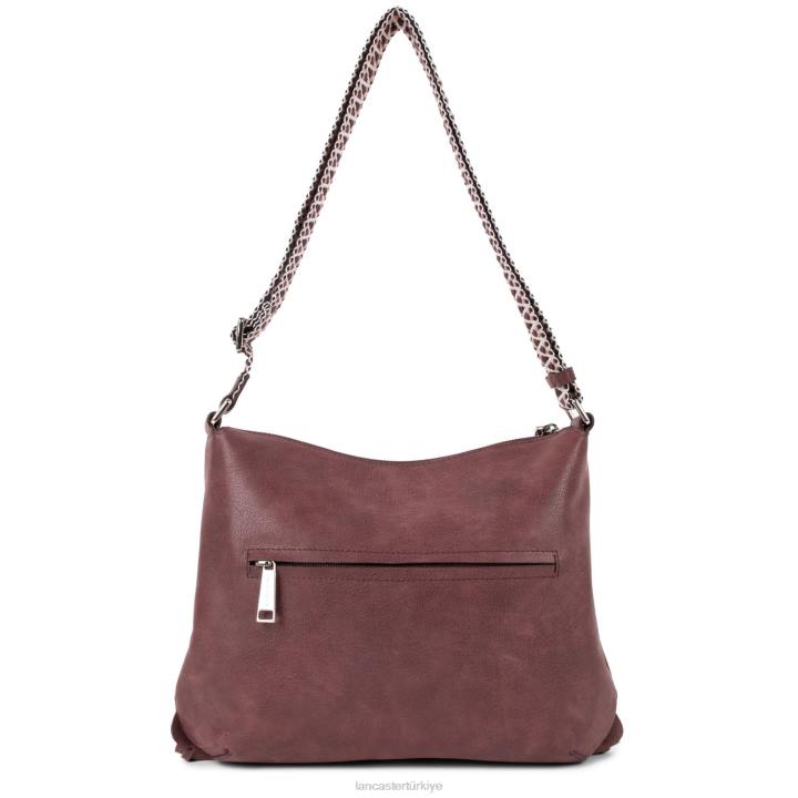 kadınlar kova çantası santa fe saçak bordo Lancaster Paris çanta H0LP3396