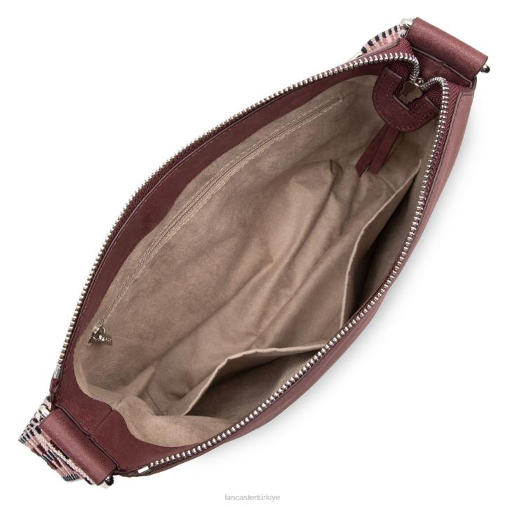 kadınlar kova çantası santa fe saçak bordo Lancaster Paris çanta H0LP3396
