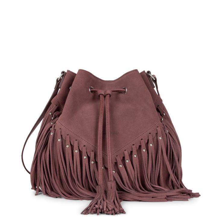 kadınlar kova çantası santa fe saçak bordo Lancaster Paris çanta H0LP3700