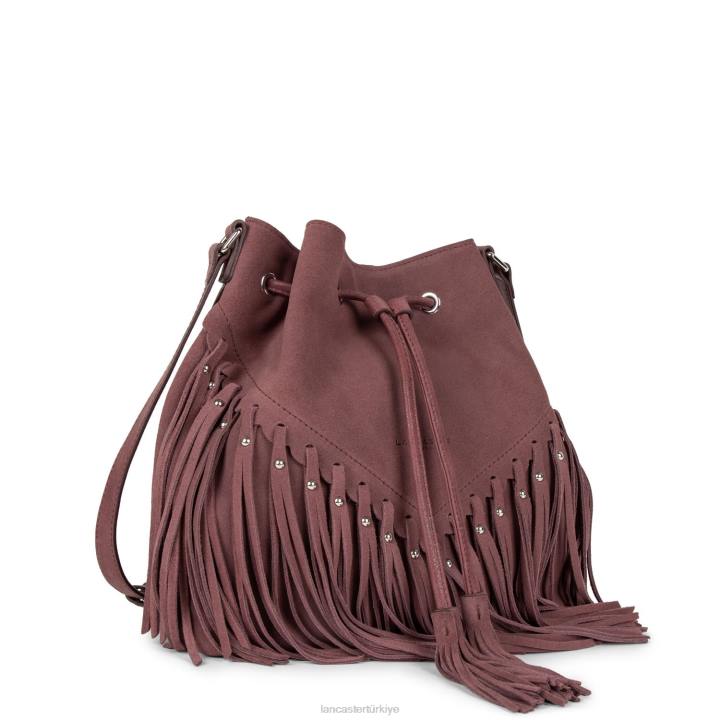 kadınlar kova çantası santa fe saçak bordo Lancaster Paris çanta H0LP3700