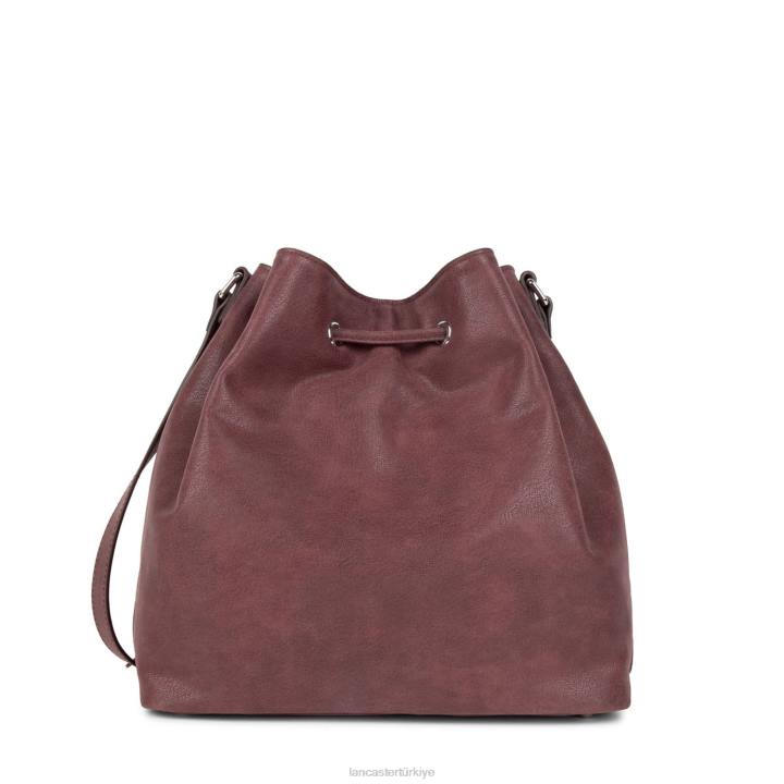 kadınlar kova çantası santa fe saçak bordo Lancaster Paris çanta H0LP3700