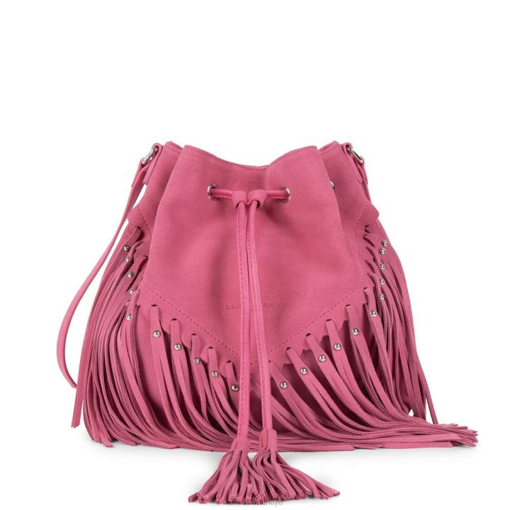 kadınlar kova çantası santa fe saçak fuxia Lancaster Paris çanta H0LP3701