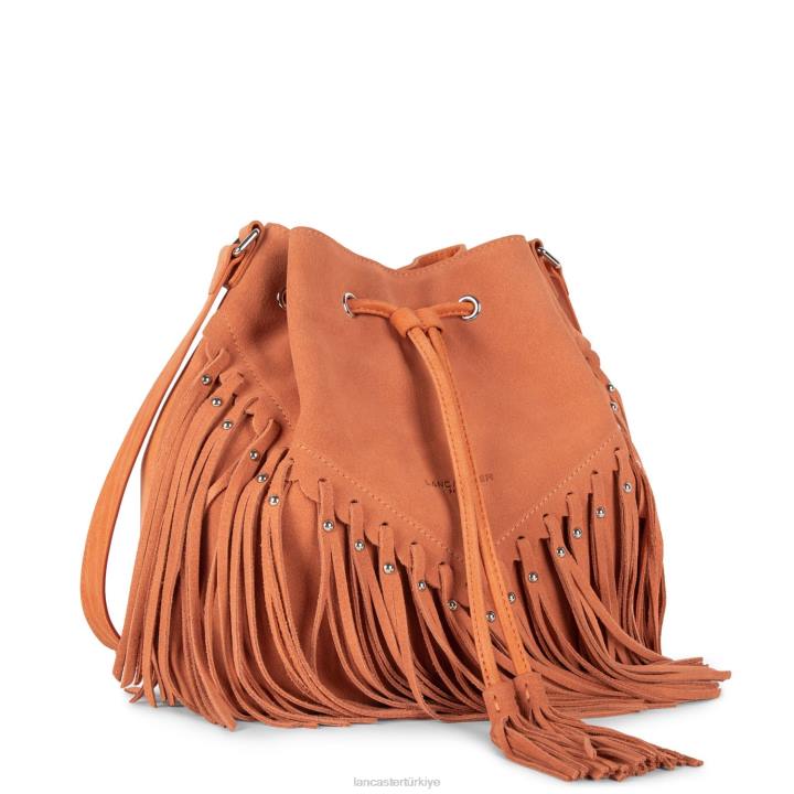 kadınlar kova çantası santa fe saçak turuncu Lancaster Paris çanta H0LP3698