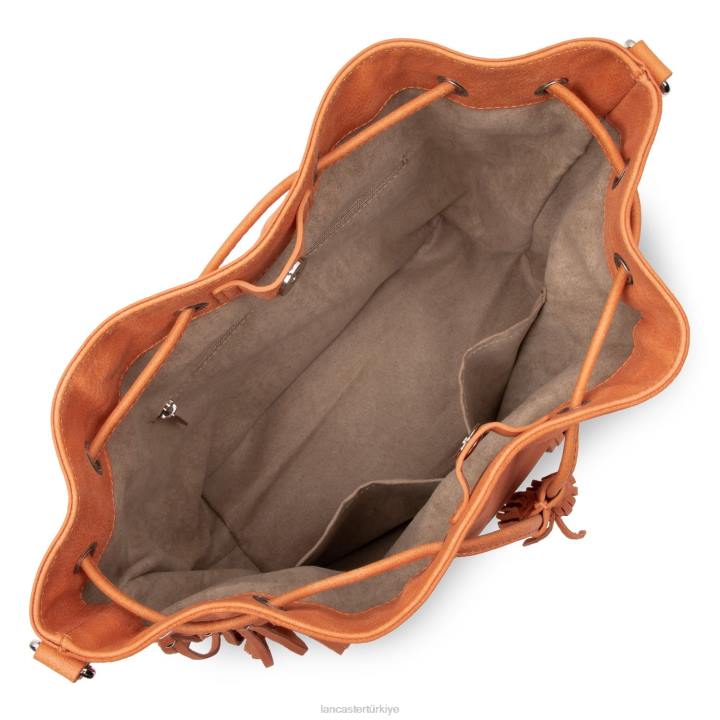 kadınlar kova çantası santa fe saçak turuncu Lancaster Paris çanta H0LP3698