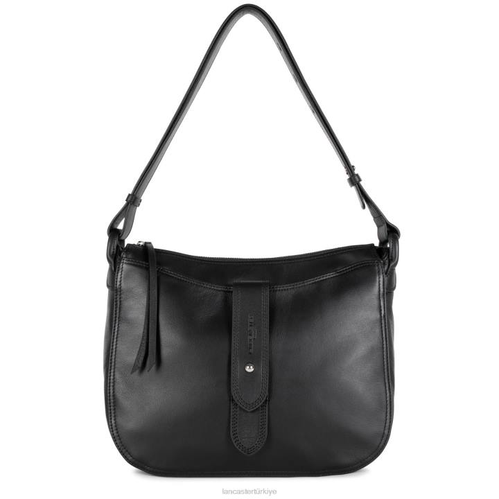 kadınlar kova çantası yumuşak vintage kara Lancaster Paris çanta H0LP3686