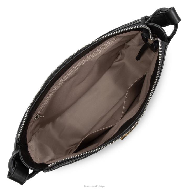 kadınlar kova çantası yumuşak vintage kara leopar Lancaster Paris çanta H0LP3687