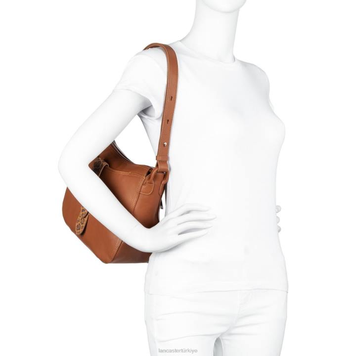 kadınlar kova çantası yumuşak vintage miel Lancaster Paris çanta H0LP3685