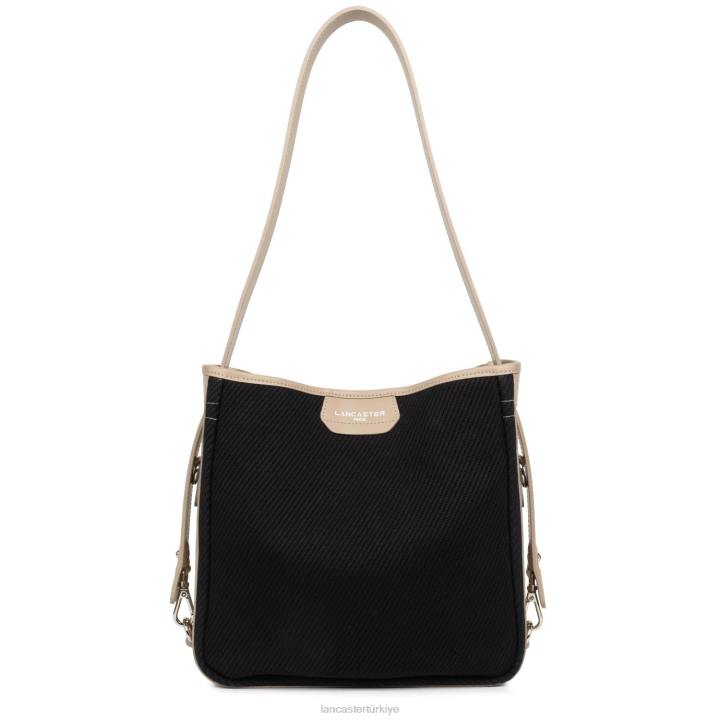 kadınlar m kova çanta gerçek midi noir-çıplak Lancaster Paris çanta H0LP3274