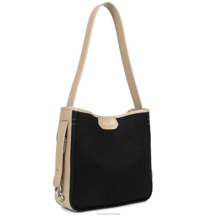 kadınlar m kova çanta gerçek midi noir-çıplak Lancaster Paris çanta H0LP3274