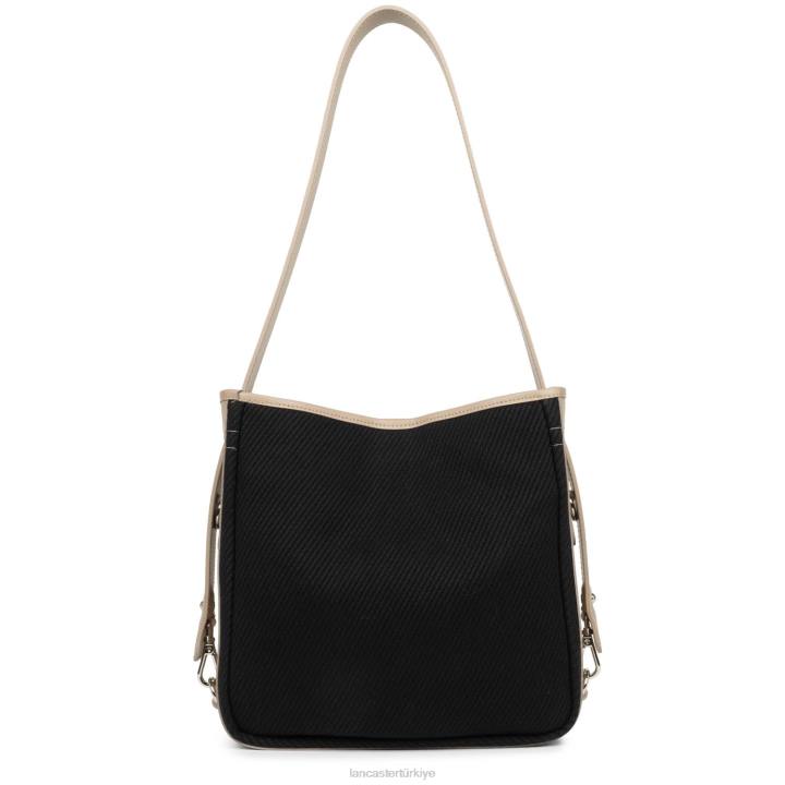 kadınlar m kova çanta gerçek midi noir-çıplak Lancaster Paris çanta H0LP3274