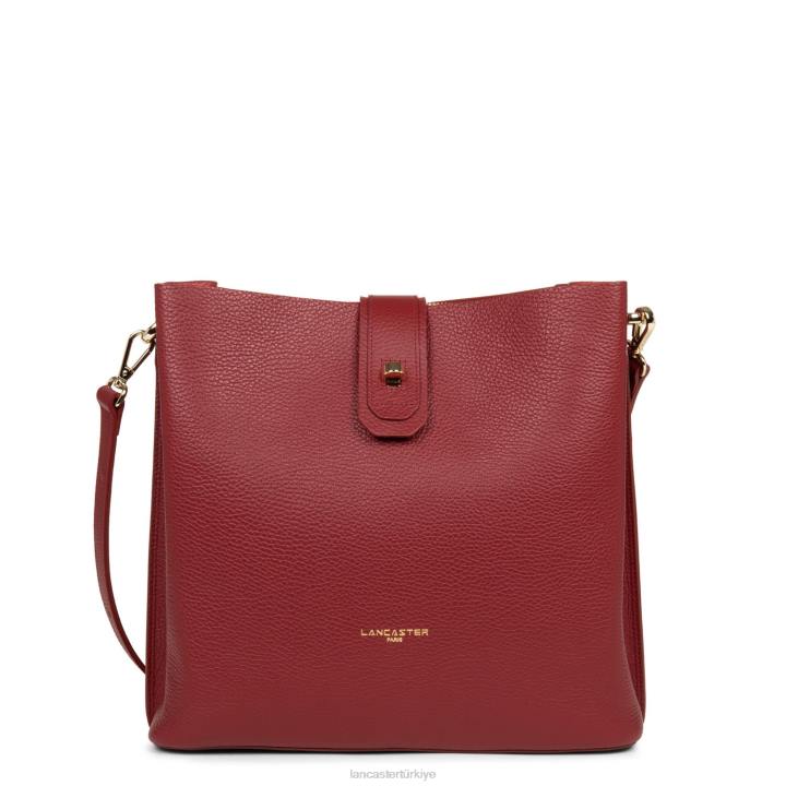 kadınlar m kova çantası faulonne çift kişilik kızarık karmin Lancaster Paris çanta H0LP4152