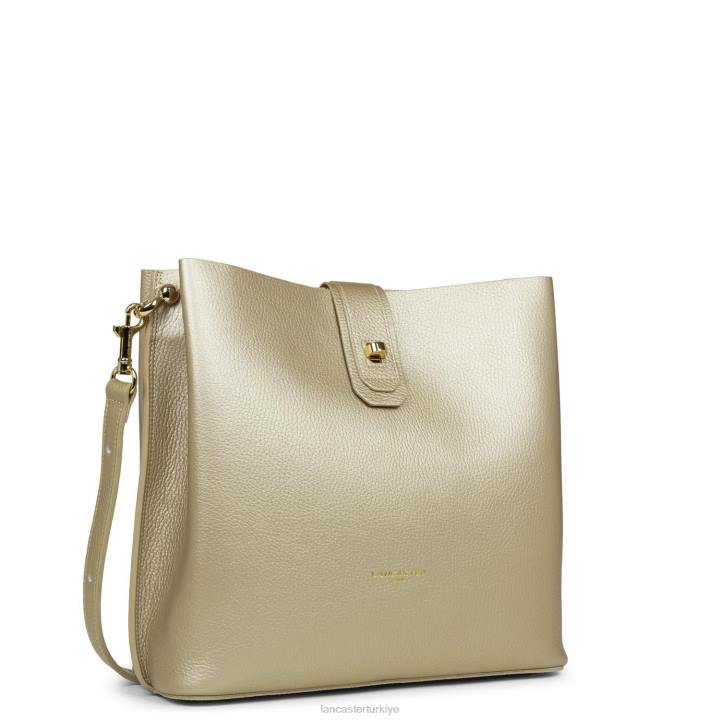 kadınlar m kova çantası faulonne çift kişilik çıplak şampanya Lancaster Paris çanta H0LP4155