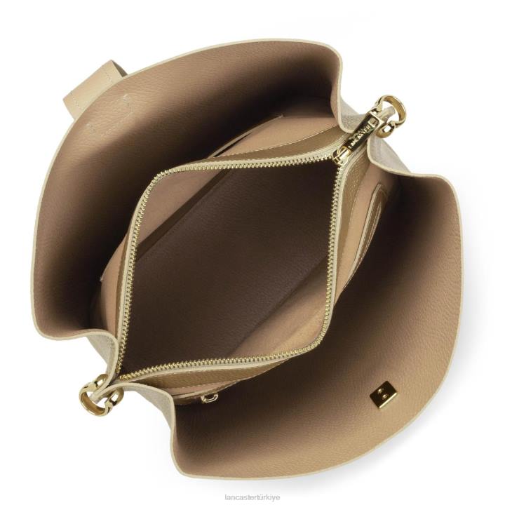 kadınlar m kova çantası faulonne çift kişilik çıplak şampanya Lancaster Paris çanta H0LP4155