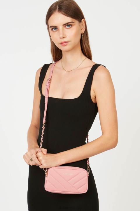 kadınlar mini akıllı telefon tutucusu yumuşak matelasse gül clair Lancaster Paris çanta H0LP9