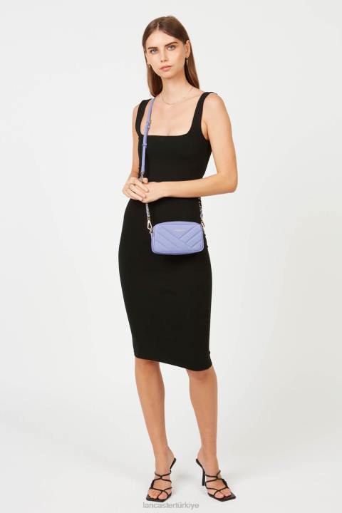 kadınlar mini akıllı telefon tutucusu yumuşak matelasse lavanta Lancaster Paris çanta H0LP1