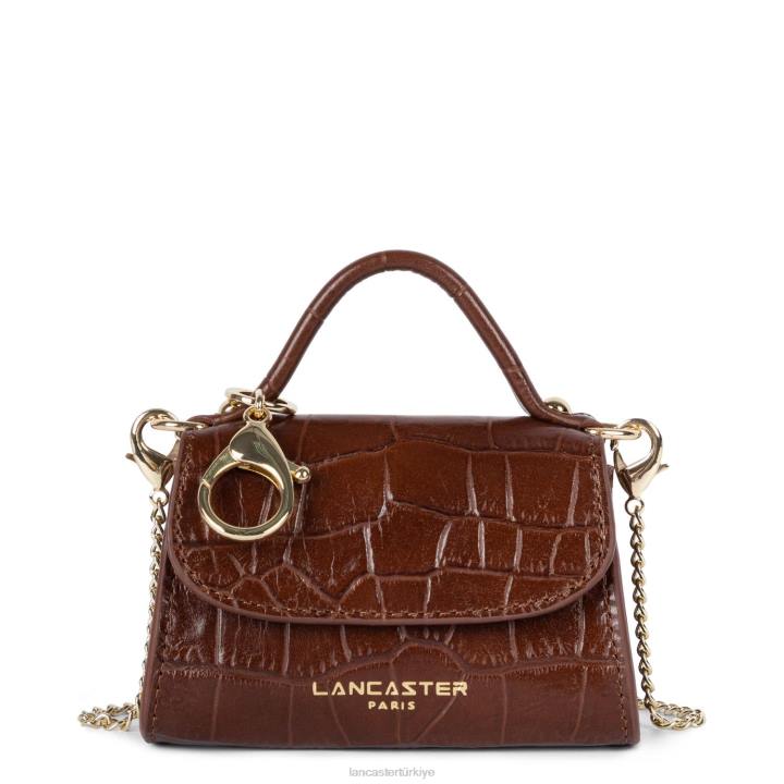 kadınlar mini bozuk para cüzdanı egzotik lezard ve timsah cn chataigne Lancaster Paris çanta H0LP255