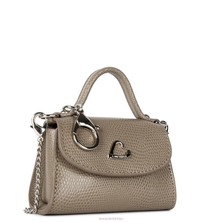 kadınlar mini bozuk para cüzdanı lucertola boz kahverengi Lancaster Paris çanta H0LP256