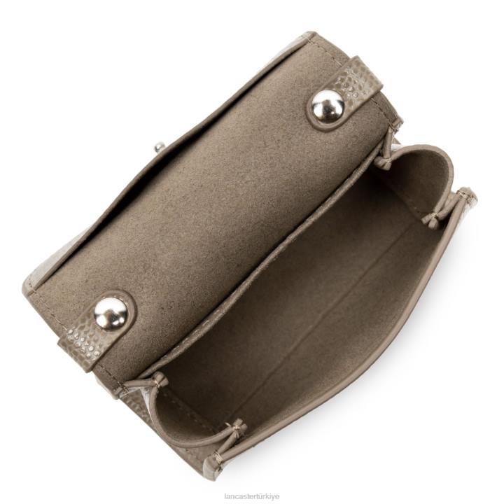 kadınlar mini bozuk para cüzdanı lucertola boz kahverengi Lancaster Paris çanta H0LP256