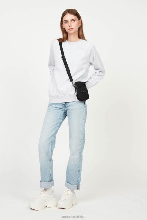 kadınlar mini muhabir çantası temel premium kara Lancaster Paris çanta H0LP137