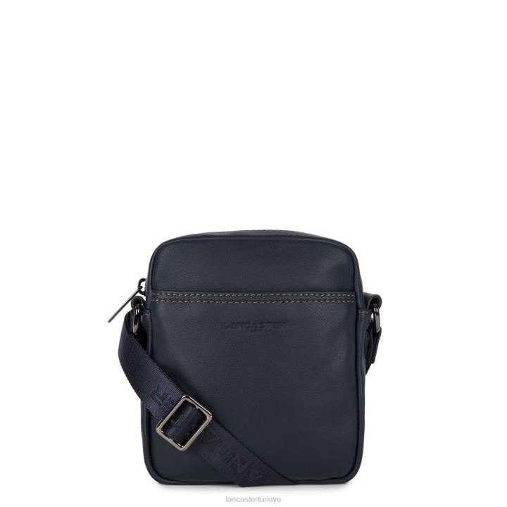 kadınlar mini yumuşak vintage homme bleu-fonce-deve Lancaster Paris çanta H0LP287