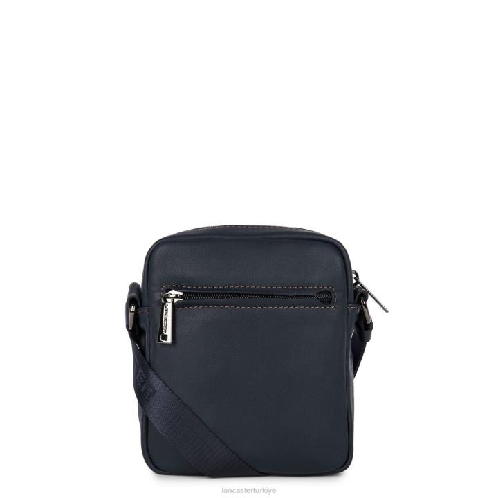 kadınlar mini yumuşak vintage homme bleu-fonce-deve Lancaster Paris çanta H0LP287