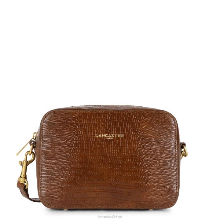 kadınlar muhabir çantası egzotik lezard ve timsah cn konyak-lezard Lancaster Paris çanta H0LP3234