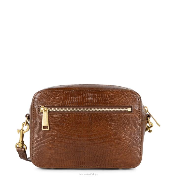 kadınlar muhabir çantası egzotik lezard ve timsah cn konyak-lezard Lancaster Paris çanta H0LP3234