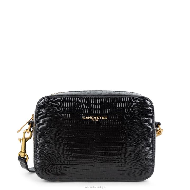 kadınlar muhabir çantası egzotik lezard ve timsah cn noir-lezard Lancaster Paris çanta H0LP3233