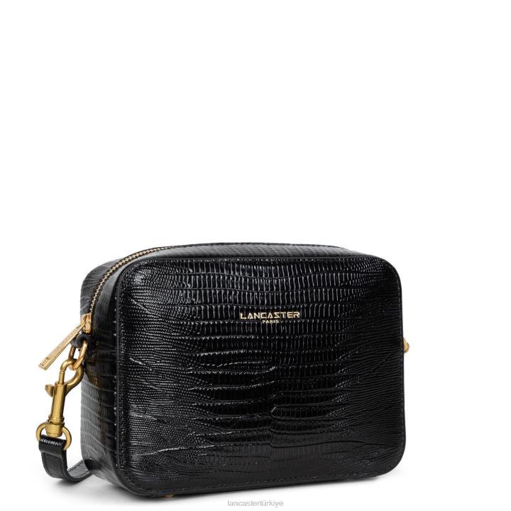 kadınlar muhabir çantası egzotik lezard ve timsah cn noir-lezard Lancaster Paris çanta H0LP3233