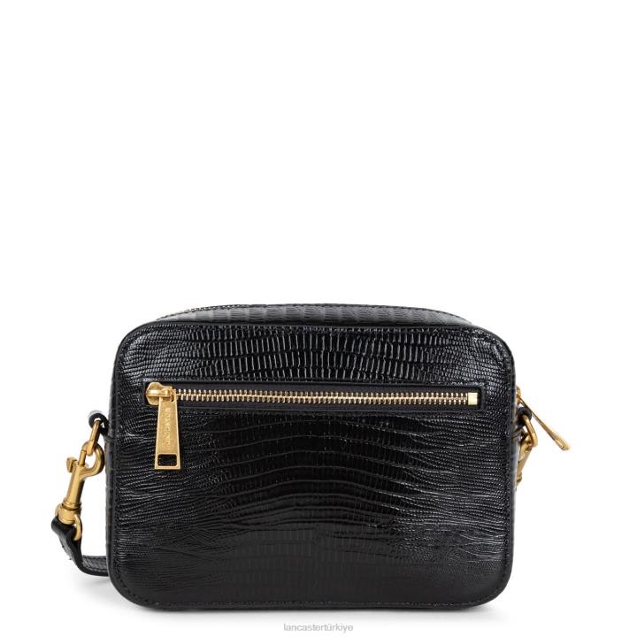 kadınlar muhabir çantası egzotik lezard ve timsah cn noir-lezard Lancaster Paris çanta H0LP3233