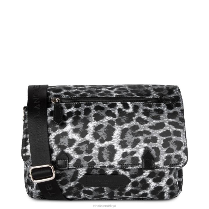 kadınlar askılı çanta temel spor gris-leopar Lancaster Paris çanta H0LP4099