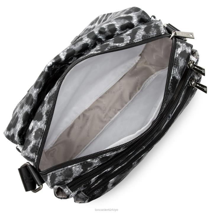 kadınlar askılı çanta temel spor gris-leopar Lancaster Paris çanta H0LP4099