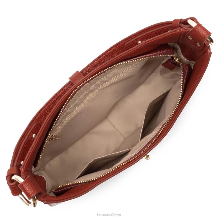 kadınlar büyük omuz çantası foulonne milano kırmızı Lancaster Paris çanta H0LP3750