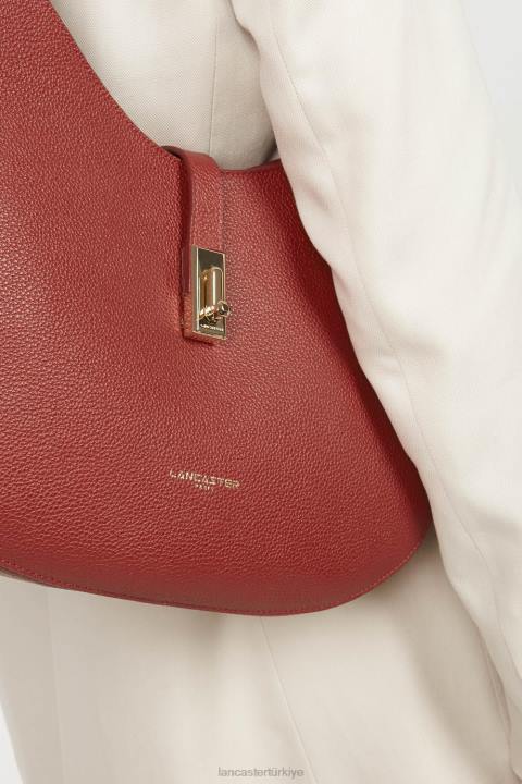 kadınlar büyük omuz çantası foulonne milano kırmızı Lancaster Paris çanta H0LP3750