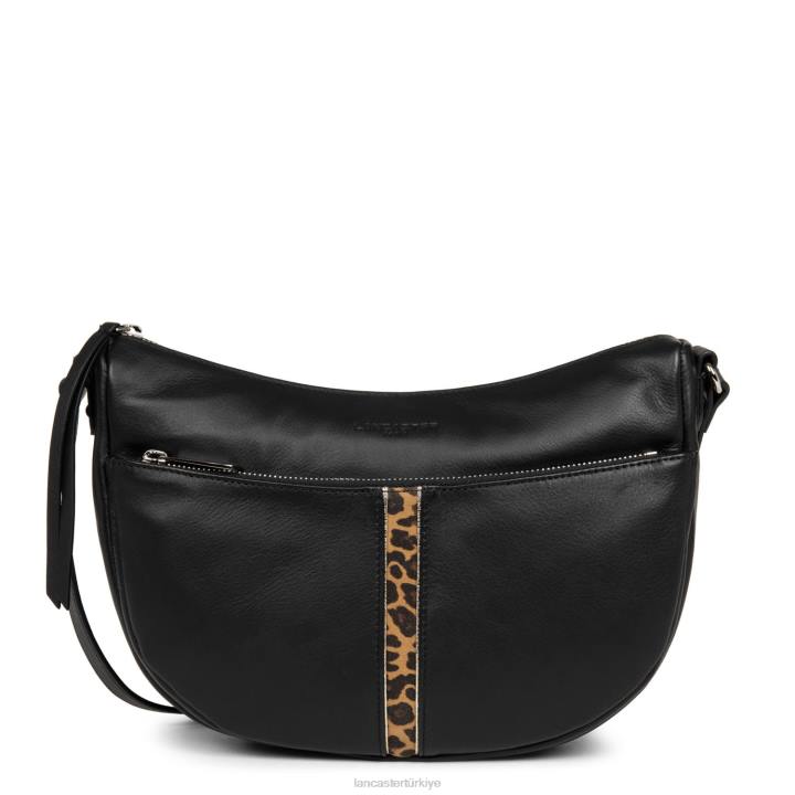 kadınlar m omuz çantası yumuşak melodi kara leopar Lancaster Paris çanta H0LP4022