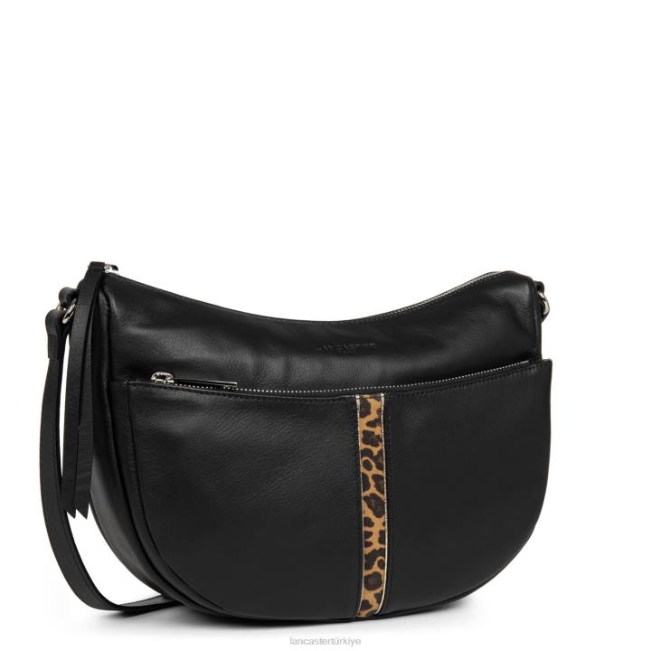 kadınlar m omuz çantası yumuşak melodi kara leopar Lancaster Paris çanta H0LP4022